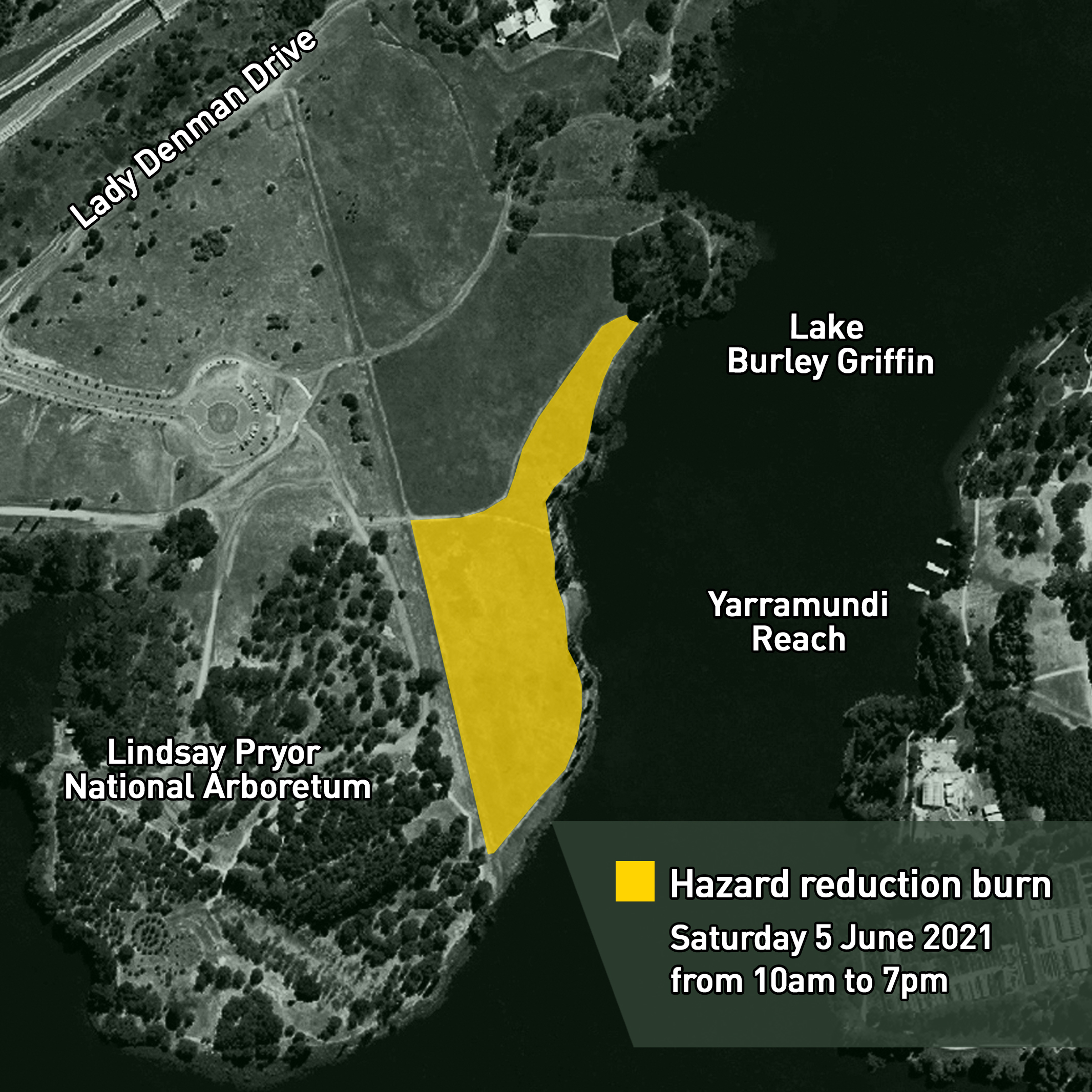 Hazard reduction burn in Yarralumla