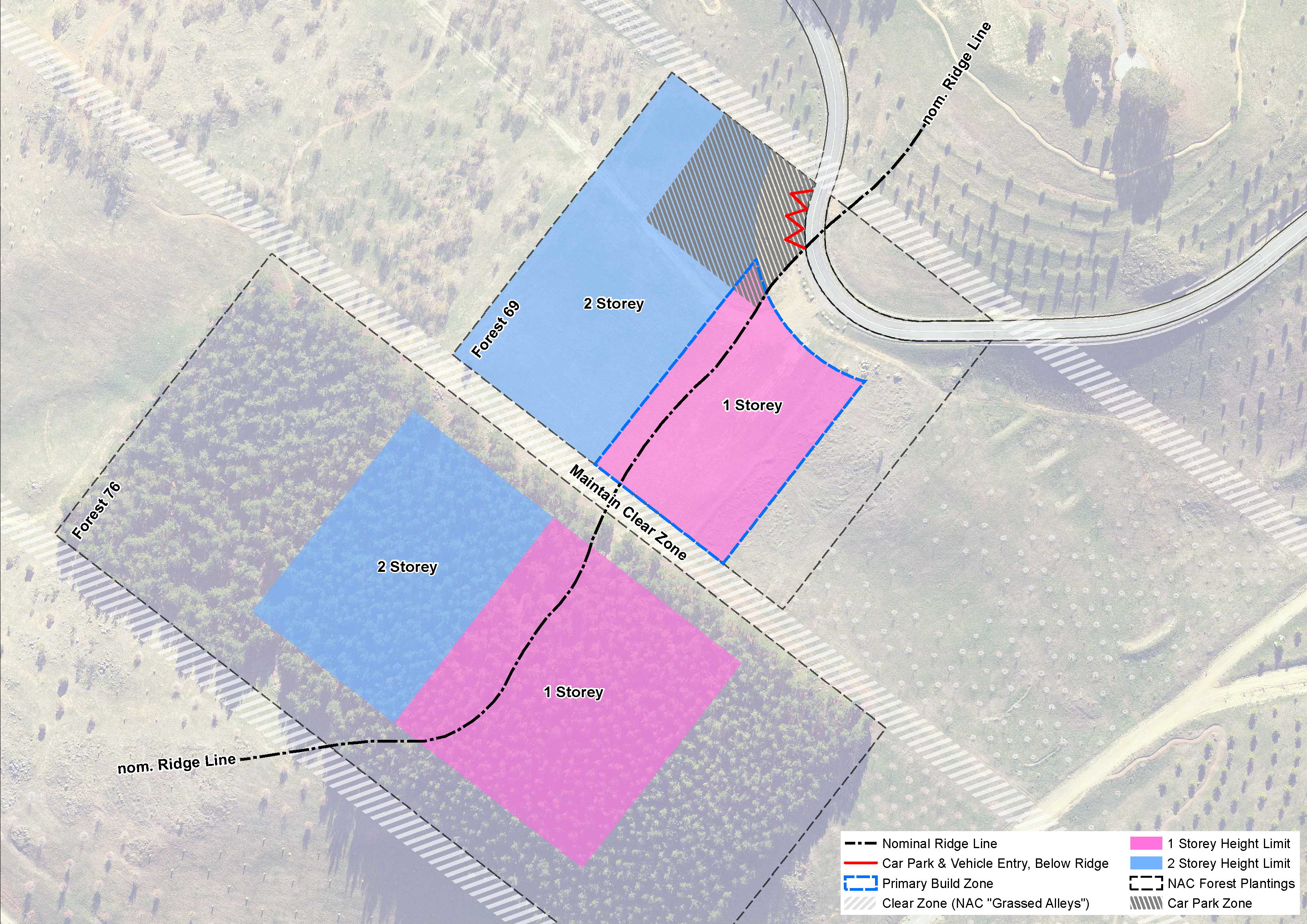 Site layout and built form requirements for commercial accommodation at the National Arboretum Canberra (Forests 69 and 76)