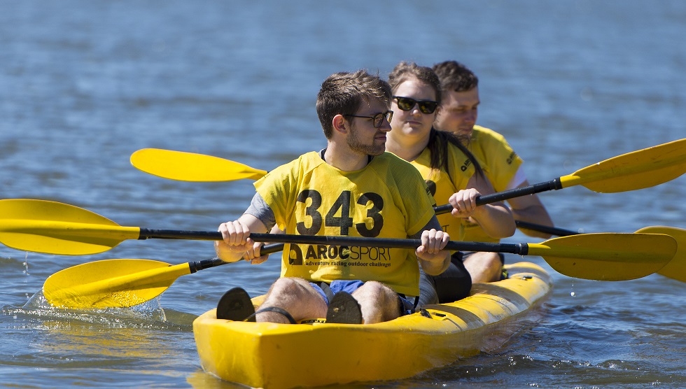 Kayak race on Lake Burley Griffin Kayak race on Lake Burley Griffin