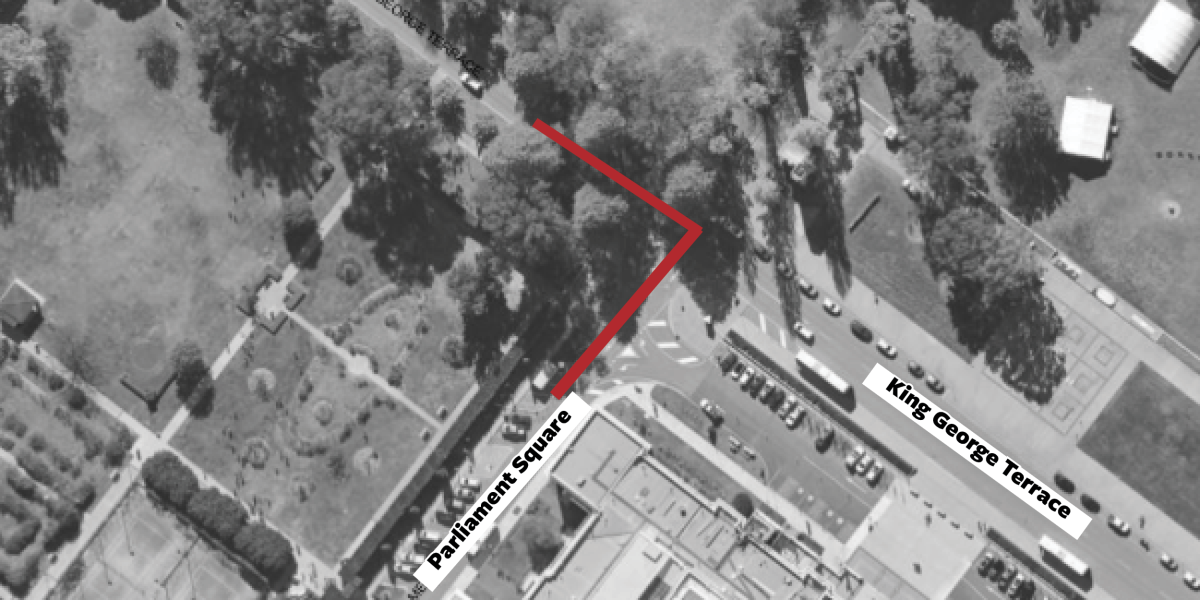 King George Terrace - Lane Closure Aug 25