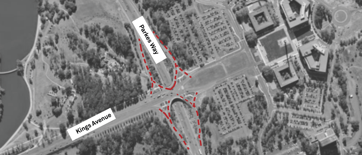 Parkes Way and Kings Avenue