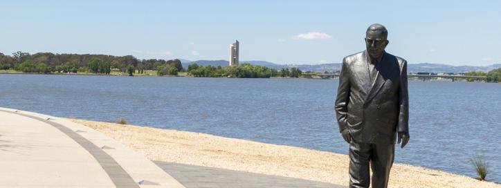 RG Menzies Walk and Statue, Parkes.