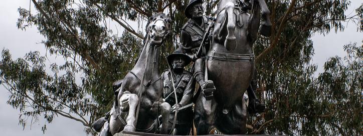 The Desert Mounted Corps Memorial, Anzac Parade, Campbell. 