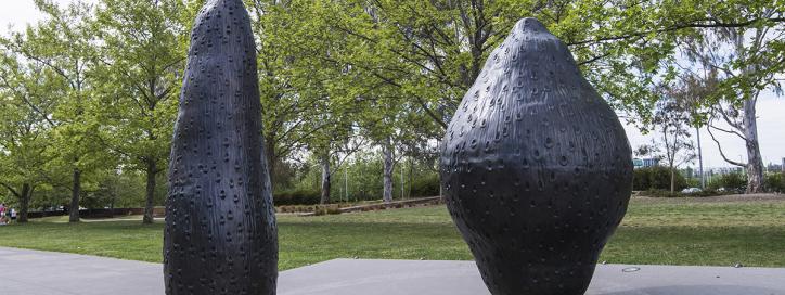 Kwi’ith, Man and Woman Yam, Reconciliation Place, Parkes.