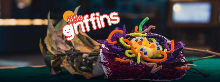 photo of small colourful baby birds created from craft materials
