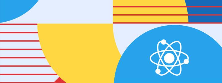 Simple and colourful graphic of lines and circles