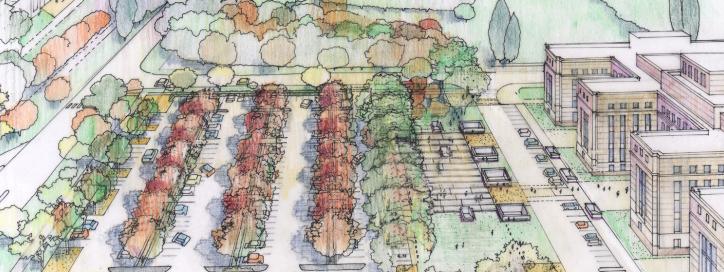 Artist impressions, John Gorton car park, Parkes. 