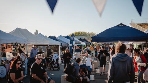 People Enjoying Little Burley Markets 
