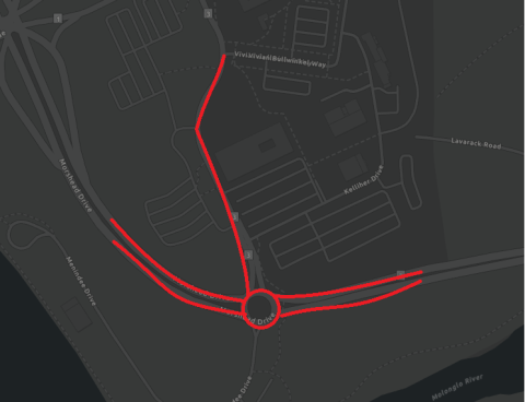 Russell and Morshead Drive closure