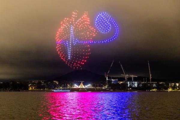 Drone show heartbeat