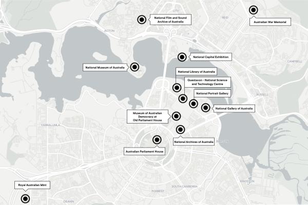 The Cultural Icons map