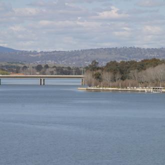 Water with bridge