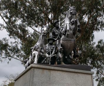 The Desert Mounted Corps Memorial, Anzac Parade, Campbell. 