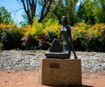 Seated Lady, Commonwealth Park, Parkes.