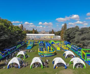 Photo of the Tuff Nutterz supersize inflatable maze 