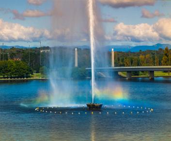 Captain Cook Jet and rainbow