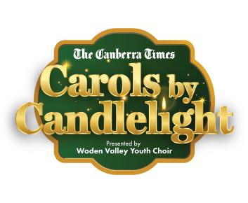 Carols Logo. Gold lettering on a rich green background
